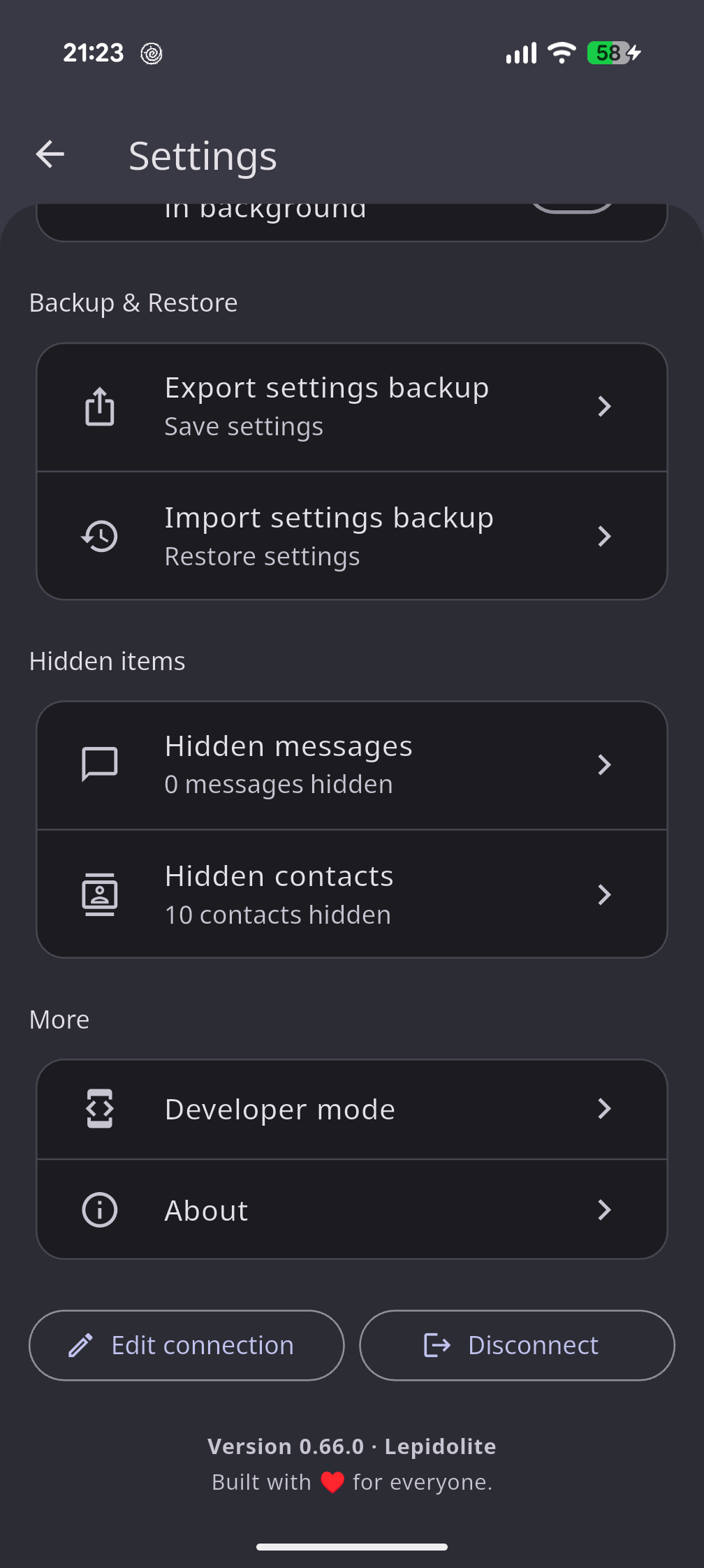 micaGO Android settings