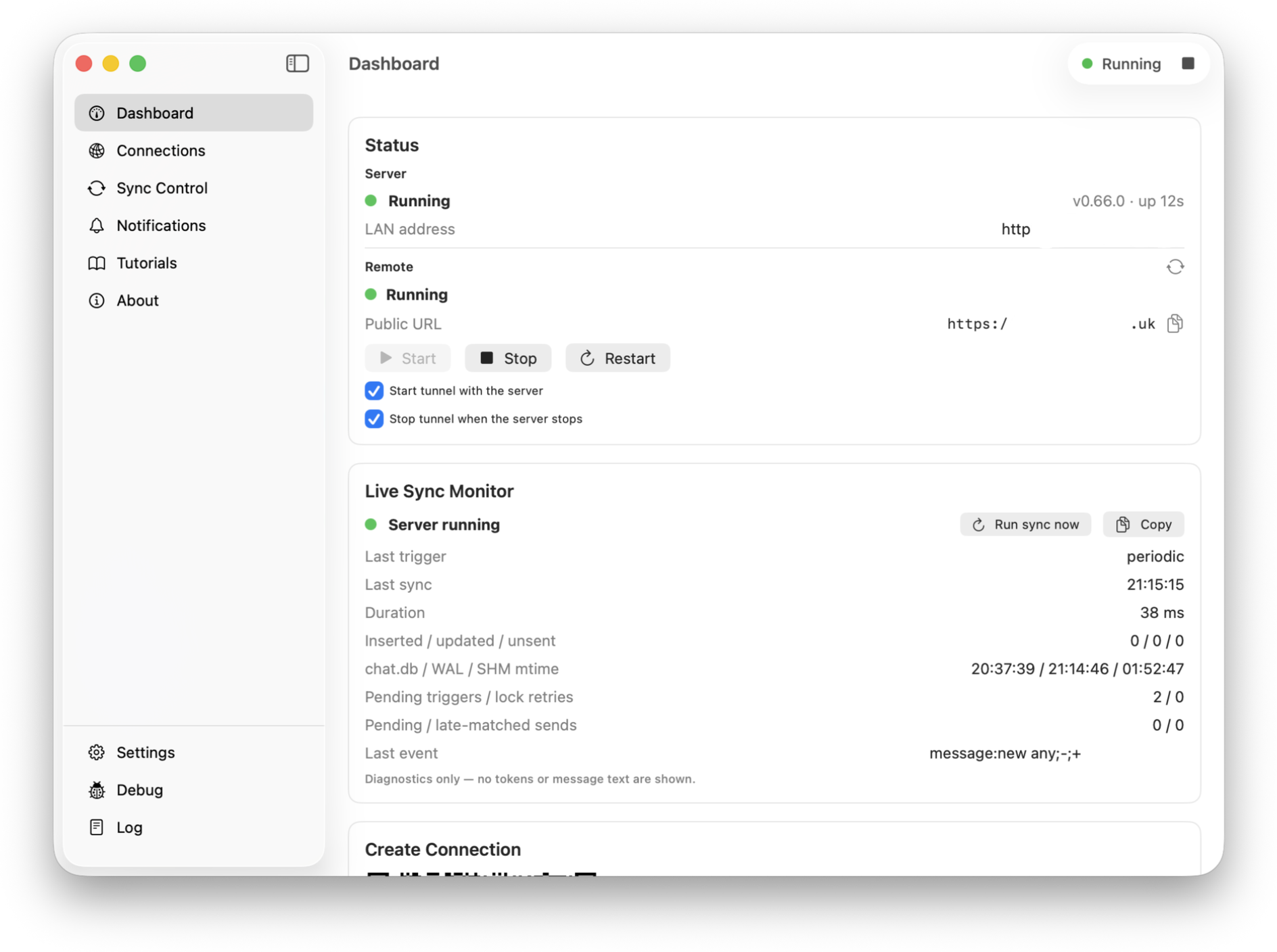 micaGO Mac Companion dashboard