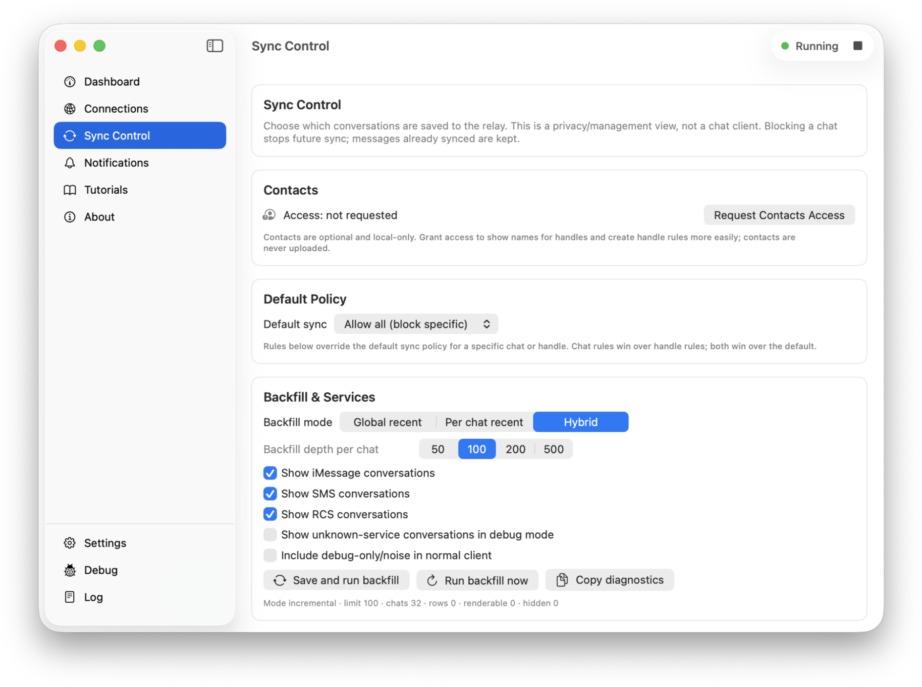micaGO Mac Companion settings