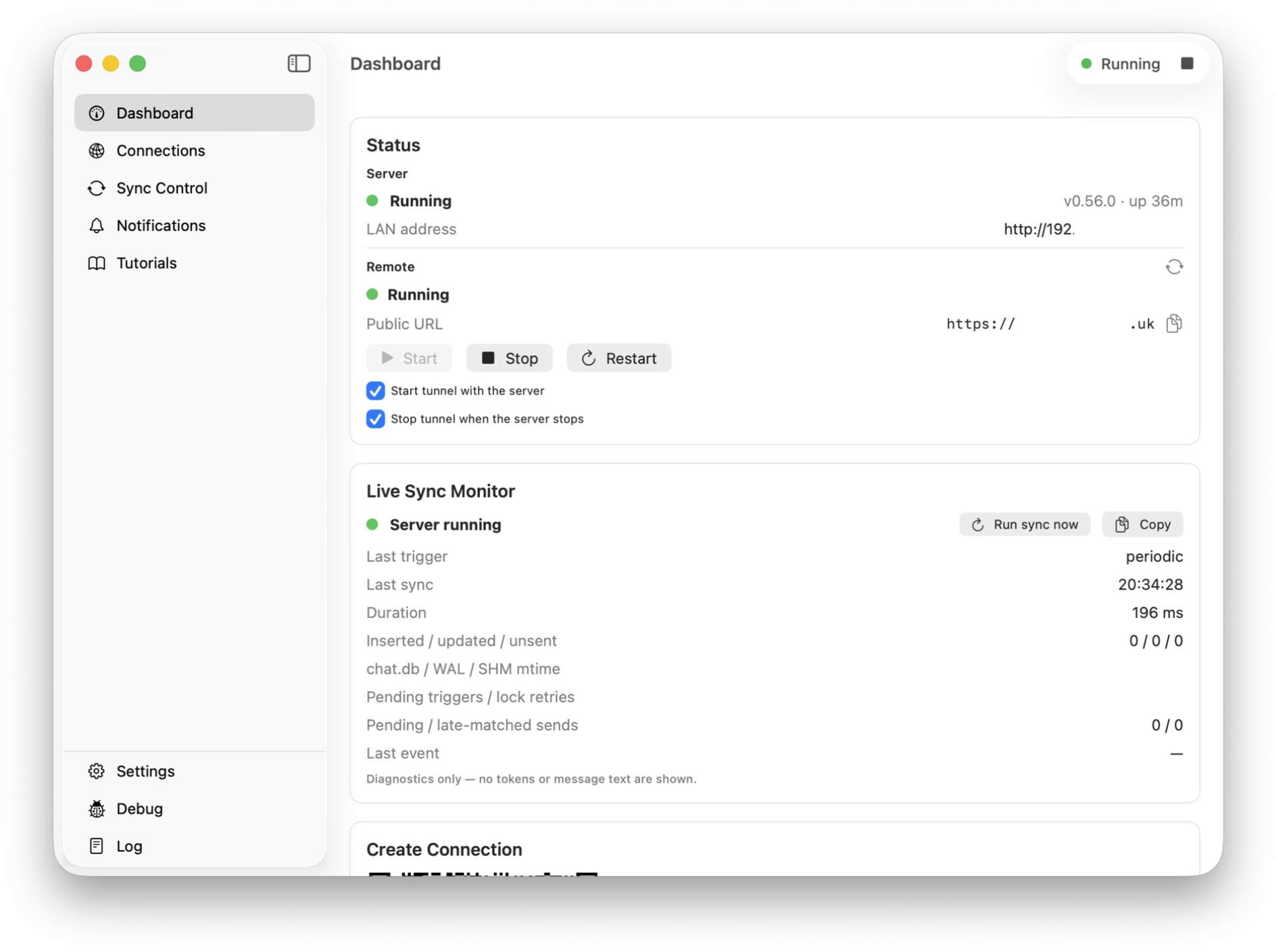 micaGO Mac Companion dashboard